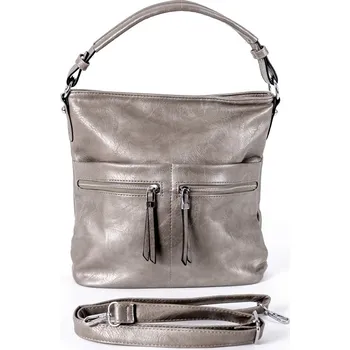 Středně velká tmavěstříbrná kabelka na rameno i crossbody ROMINA & CO D191/22