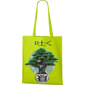Plátěná tašká Bonsaj, Barva Limetková, Velikost 40×45 cm, Canvas Nákupní taška Bezvatriko.cz 1213