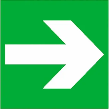 Kancelář Velkoformátová tabulka – Šipka vpravo/vlevo, hliník. sendvič, 50×50cm