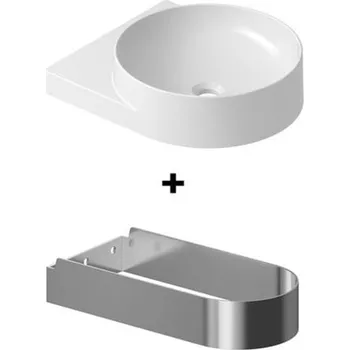 Umyvadlo Ravak Yard 40,5x12,5x50 cm s nerezovou konzolí X000001531