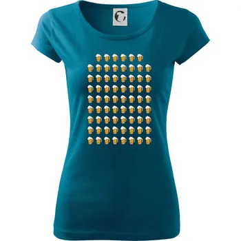 Dámské oblečení Narozeniny - 70x pivo - Dámské triko Pure - L ( Petrolejová )