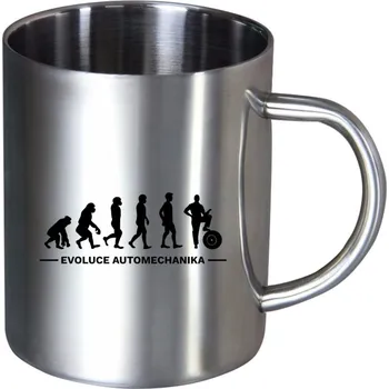 Nerezový hrnek Evoluce - automechanik