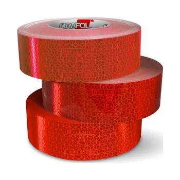 Reflexní značení nákladních vozidel, pro pevné plochy, role, červená