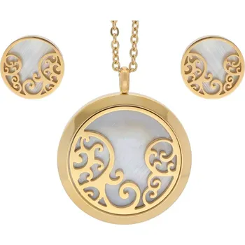 Souprava šperků Doria Set šperků z oceli zlatý K233