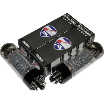 Elektronka BTB Vertrieb EL34 S4GB Premium párovaná dvojice elektronek Vybráno pro kytara a basy výstupní pentoda Pólů: 8 Typ patice: Oktal Množství 2 ks