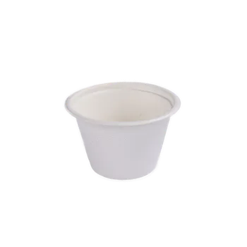 Jednorázové nádobí EcoPack Kelímek EKO z cukrové třtiny na dresing 100 ml O75mm bílý bal/100 ks