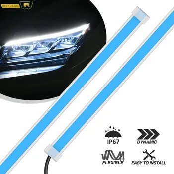 Denní svícení 2x Denní svícení LED DRL 60cm studená bílá