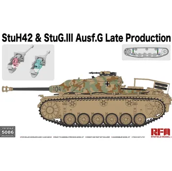 Plastikový model Ryefield model 1/35 StuH42 & StuG.III Ausf.G Late Production