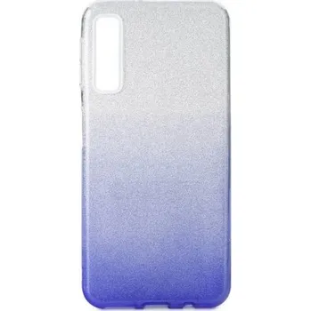 Forcell | Forcell Shining silikonový kryt na Samsung Galaxy J4 Plus, modrý/stříbrný