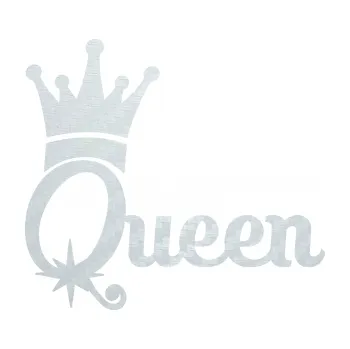 Polep vozidla SAMOLEPKA Queen 002 s korunkou (51 - 3D karbon bílý) NA AUTO, NÁLEPKA, FÓLIE, POLEP, TUNING, VLASTNÍ TEXT, TISK, AUTOSAMOLEPKY.cz, POLEPY, OBRÁZEK, LOGO, SAMOLEPKY