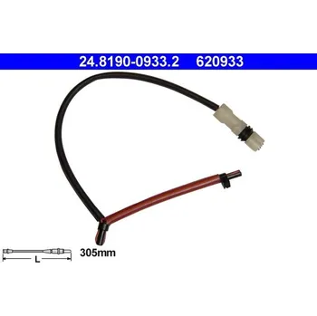 Brzdový systém Výstražný kontakt, opotřebení obložení ATE 24.8190-0933.2