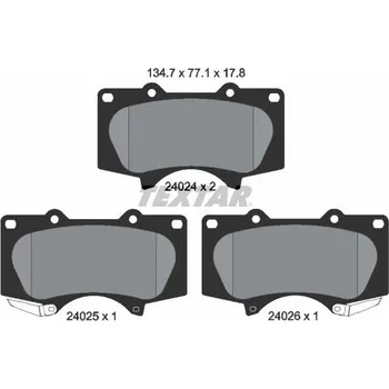 Brzdová destička Sada brzdových destiček, kotoučová brzda TEXTAR 2402401