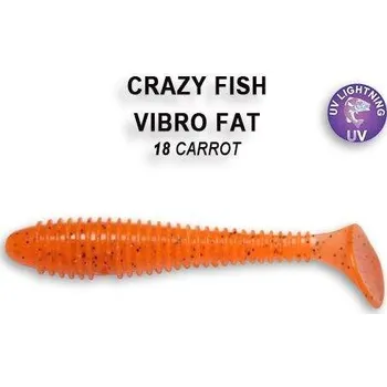 Gumová nástraha Crazy Fish Vibro Fat 7,1cm 18 Carrot (5ks)