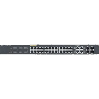 Switch Zyxel GS1920-24HPv2 28-port Gigabit WebManaged PoE Switch, 24x gigabit RJ45, 4x gigabit RJ45/SFP, 802.3at, 375W pro PoE