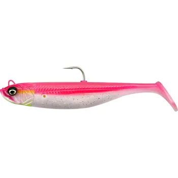 Umělá nástraha Savage Gear Gumová Nástraha Minnow Sinking Pink Pearl Silver - 12,5 cm 35 g
