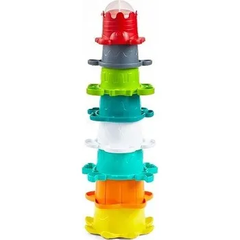 Hračka pro nejmenší INFANTINO PYRAMIDA ZVÍŘÁTKA DO VODY A PÍSKU S MLÝNKEM 205039