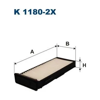 Autodíl Filtr, vzduch v interiéru FILTRON K 1180-2x