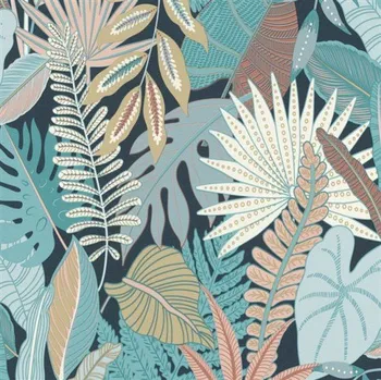 Tapeta Vliesové tapety na zeď florální vzor modrý