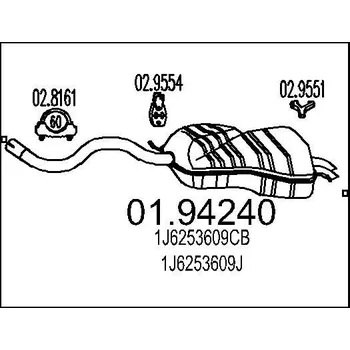 Auto-moto Zadní tlumič výfuku MTS 01.94240