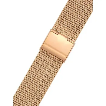 Řemínek na hodinky Ocelový náramek Morellato Kali 0553.600 M, růžově zlatý, milánský, Quick Release