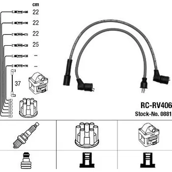 Zapalovací kabel Sada kabelů pro zapalování NGK 0881