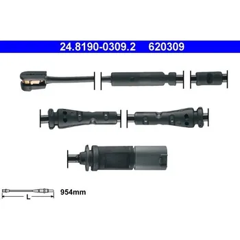 Brzdový systém Výstražný kontakt, opotřebení obložení ATE 24.8190-0309.2