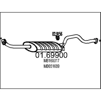 Auto-moto Zadní tlumič výfuku MTS 01.69900