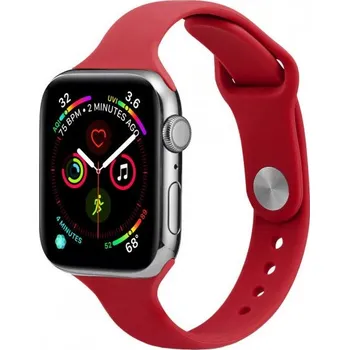Řemínek na hodinky Tenký silikonový řemínek pro Apple Watch 42mm / 41mm / 40mm / 38mm - červený