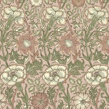 Free Spirit William Morris Thameside karafiáty na růžové vícebarevná bavlněná látka patchwork