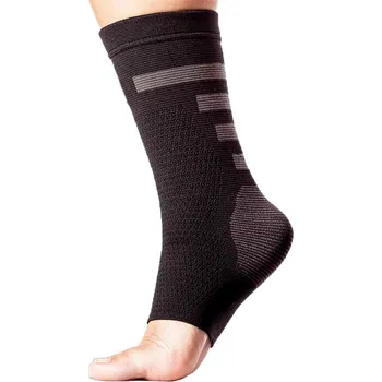 Wooline Elastická bandáž na kotník, plná pata, černá Velikost: M