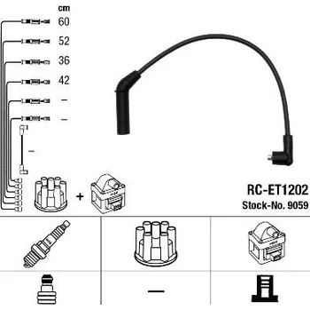 Zapalovací kabel Sada kabelů pro zapalování NGK 9059