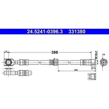 Brzdový systém Brzdová hadice ATE 24.5241-0396.3