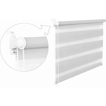 Roleta ZEBRA-SHOP Roleta DEN A NOC / MINI / PREMIUM / ŠEDÁ / BH 27 Barva mechanizmu: šedá, Výška: 150, Šířka: 30