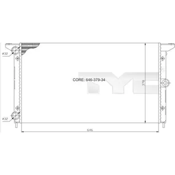 Chladič motoru Chladič, chlazení motoru TYC 737-0014
