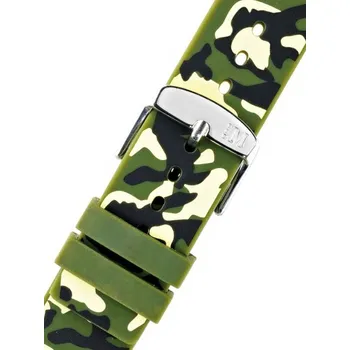 Řemínek na hodinky Silikonový řemínek Morellato Camouflage M 4511187.070, zelený/maskáčový
