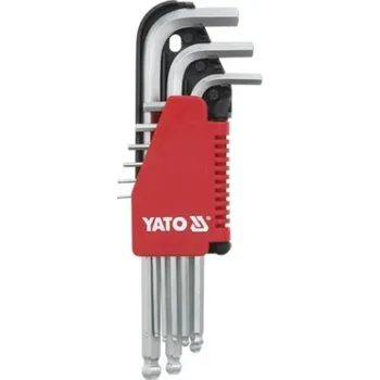 Klíč Sada klíčů imbus s kuličkou 9 ks delší Yato YT-0507