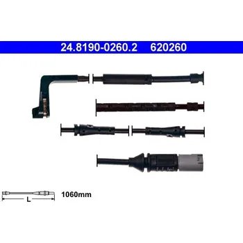 Brzdový systém Výstražný kontakt, opotřebení obložení ATE 24.8190-0260.2