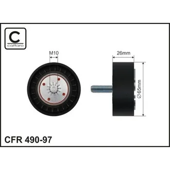 Auto-moto Vratná/vodicí kladka, klínový žebrový řemen CAFFARO 490-97