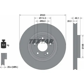 Brzdový kotouč Brzdový kotouč TEXTAR 92281803