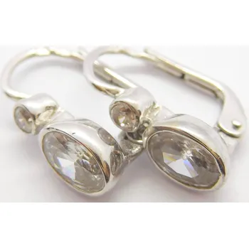 Náušnice Klenoty Budín Zlaté náušnice z bílého zlata se zirkony 585/2,57gr 6880155 (Klenoty Budín Zlaté náušnice z bílého zlata se zirkony 585/2,57gr 6880155)