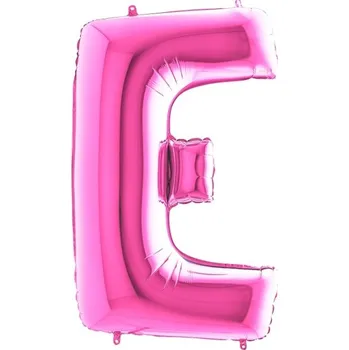 Balónek Grabo Balónek fóliový písmeno růžové E 102 cm