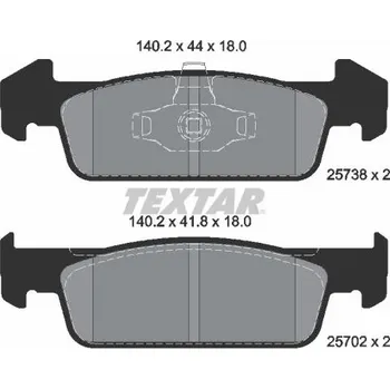 Brzdová destička Sada brzdových destiček, kotoučová brzda TEXTAR 2573801