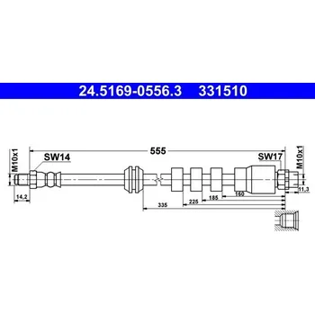 Brzdová hadice Brzdová hadice ATE 24.5169-0556.3