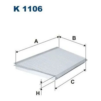 Autodíl Filtr, vzduch v interiéru FILTRON K 1106