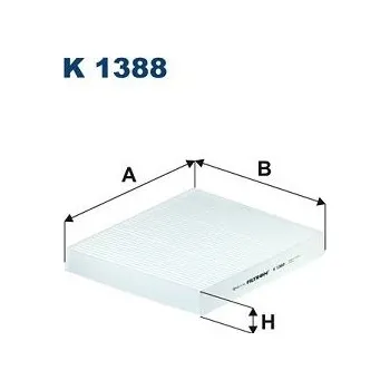 Ventilátor topení a klimatizace Filtr, vzduch v interiéru FILTRON K 1388