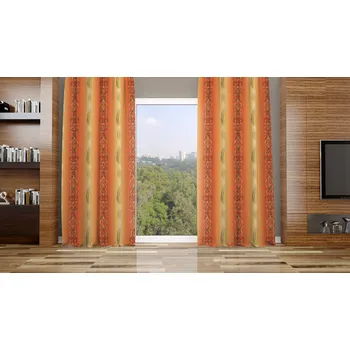 Orbytex Zatemňovací závěs hotový - copy oranžové Rozměry: Š/V 145x180 (1ks), Vršek závěsu: KROUŽKY