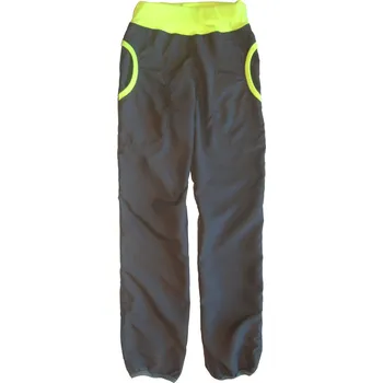 dosupliku Dětské kalhoty micropeach 98 šedá s neonově žlutou