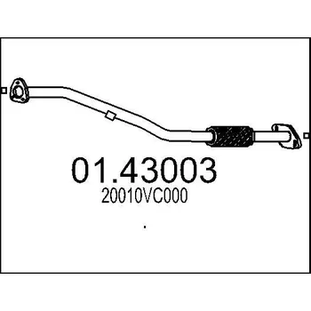Auto-moto Výfuková trubka MTS 01.43003