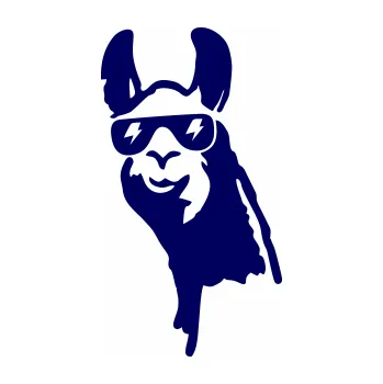 Samolepící dekorace SAMOLEPKA Lama 003 levá (23 - tmavě modrá) NA AUTO, NÁLEPKA, FÓLIE, POLEP, TUNING, VLASTNÍ TEXT, TISK, AUTOSAMOLEPKY.cz, POLEPY, OBRÁZEK, LOGO, SAMOLEPKY