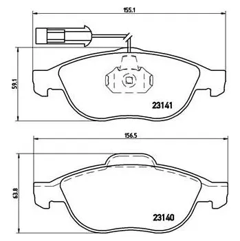 Brzdová destička Sada brzdových destiček, kotoučová brzda BREMBO P 23 075